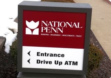 National Penn Bank Directional bank sign made by Bartush Signs