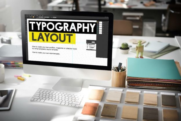 typography example on computer