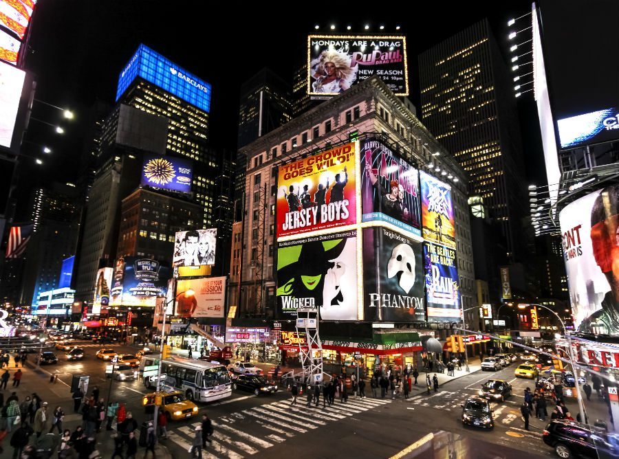 Time Square At Night led lights in new york