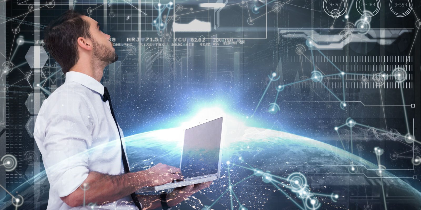 Man Setting Up Messages