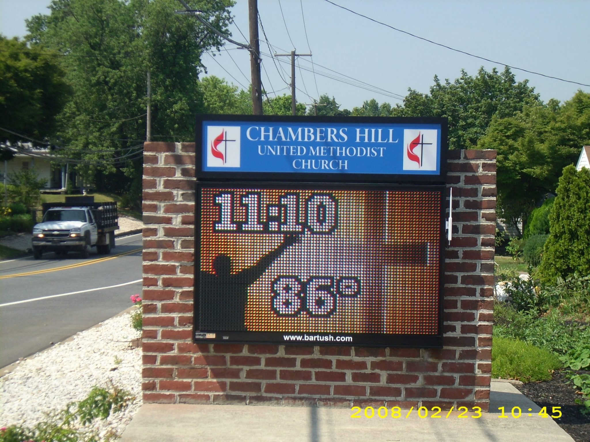 Chambers Hill United Methodist Church led sign