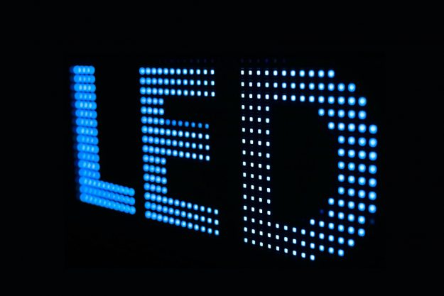 Blue Led Sign At The Led Smd Screen