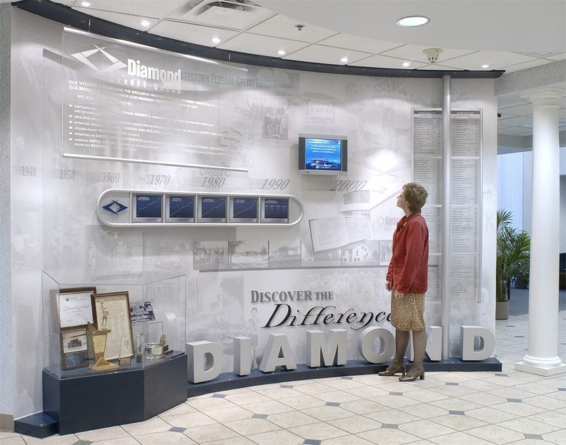 Diamond Credit Union indoor signage