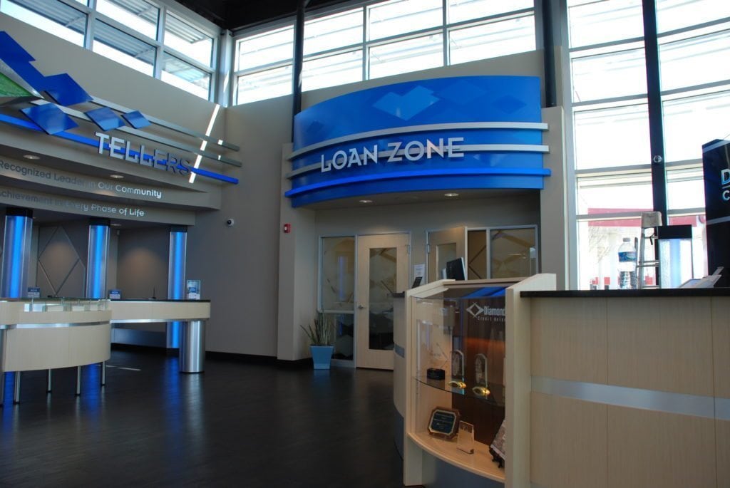 Loan Zone indoor sign