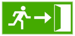 Sign evacuation exit exit sign example