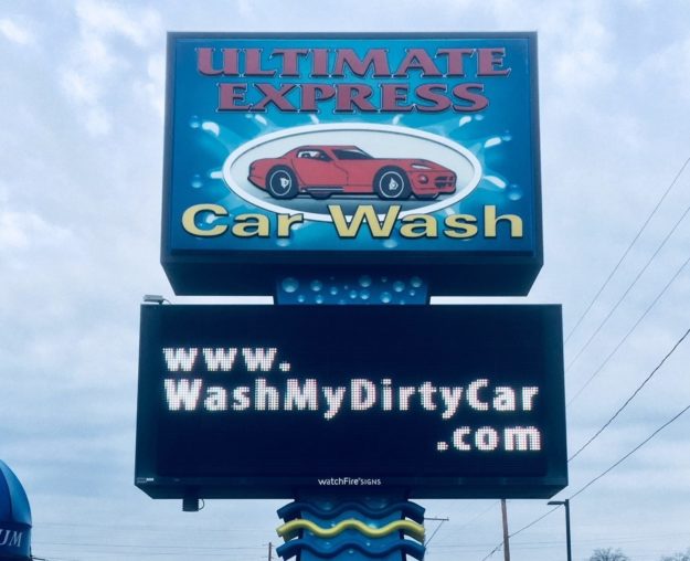 Ultimate Express Car Wash Sign car wash sign and led display