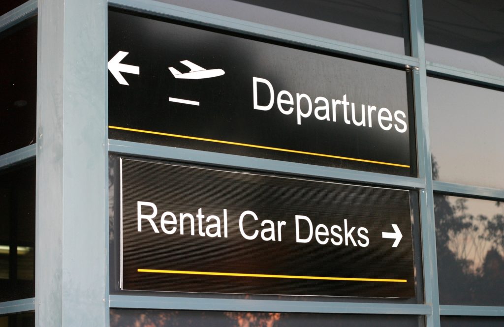 airport directional signs