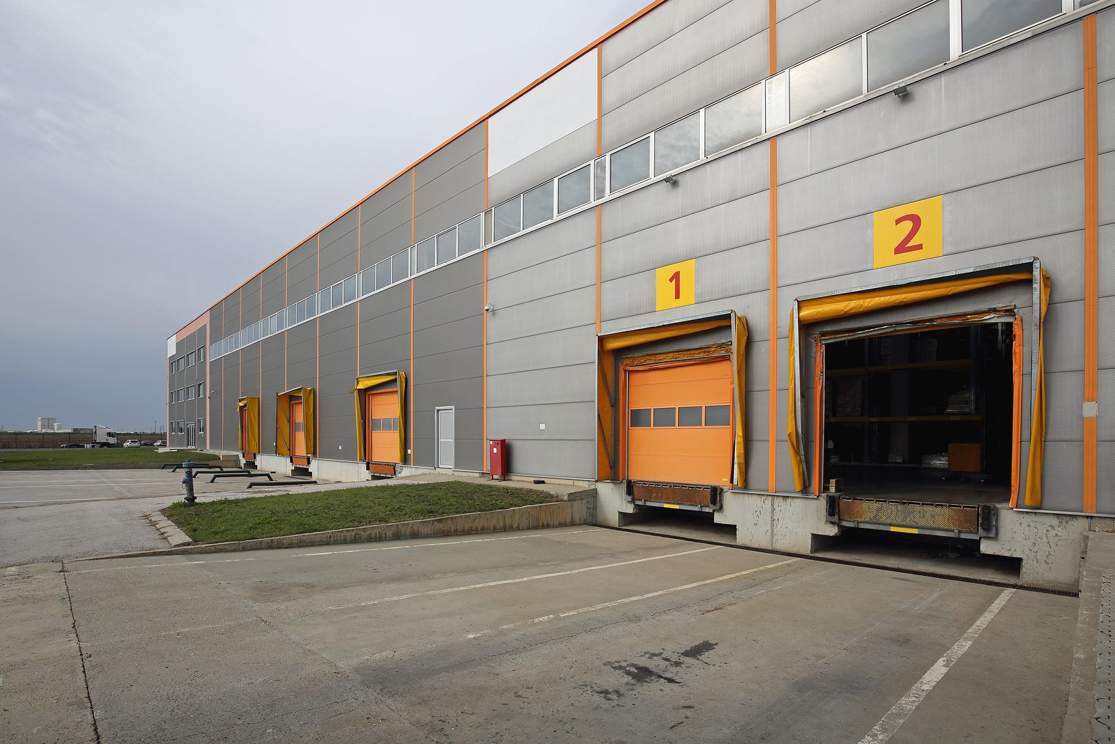 Loading Docks at Distribution Warehouse Exterior Door