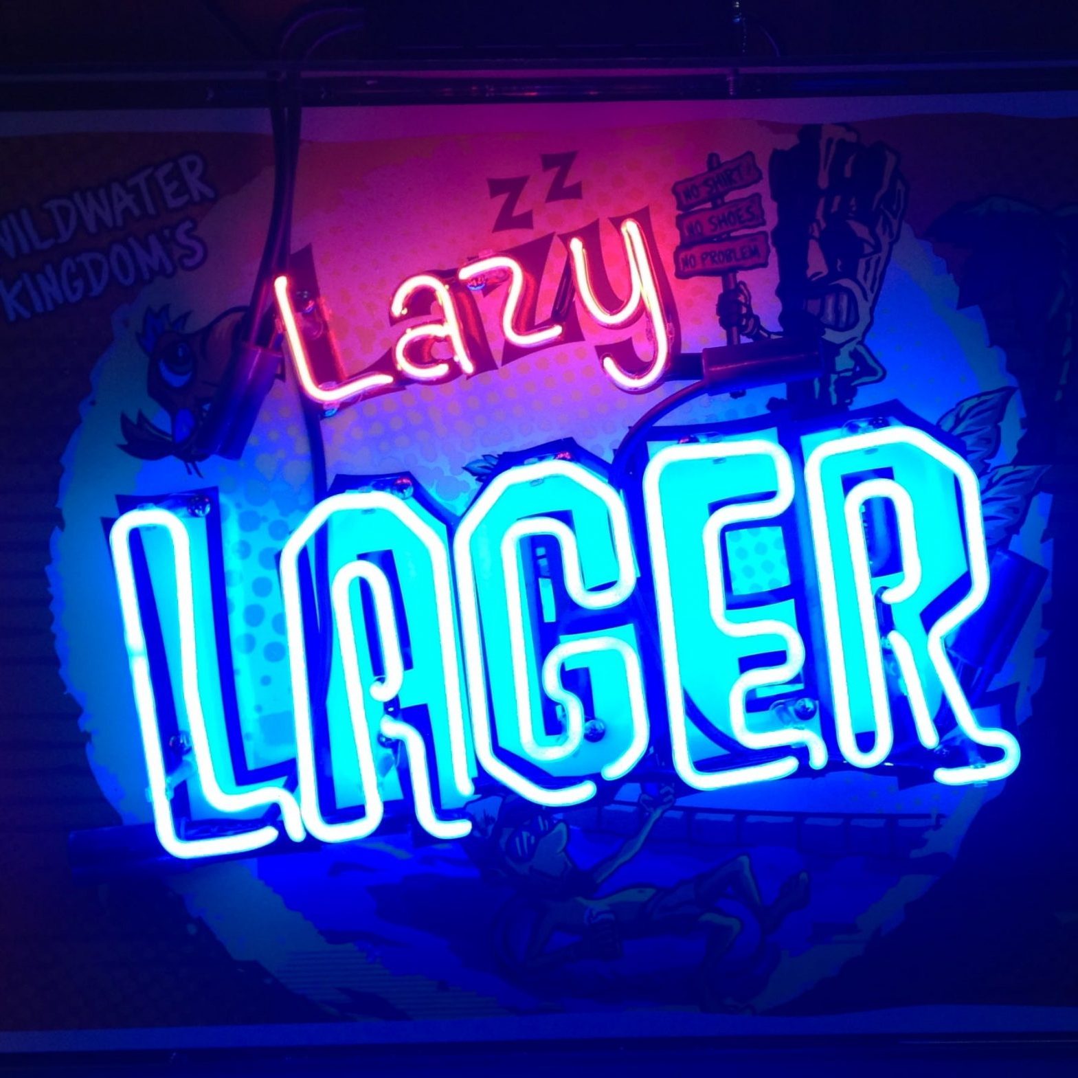 Lazy Lager nright light ;ed neon size lazy lager