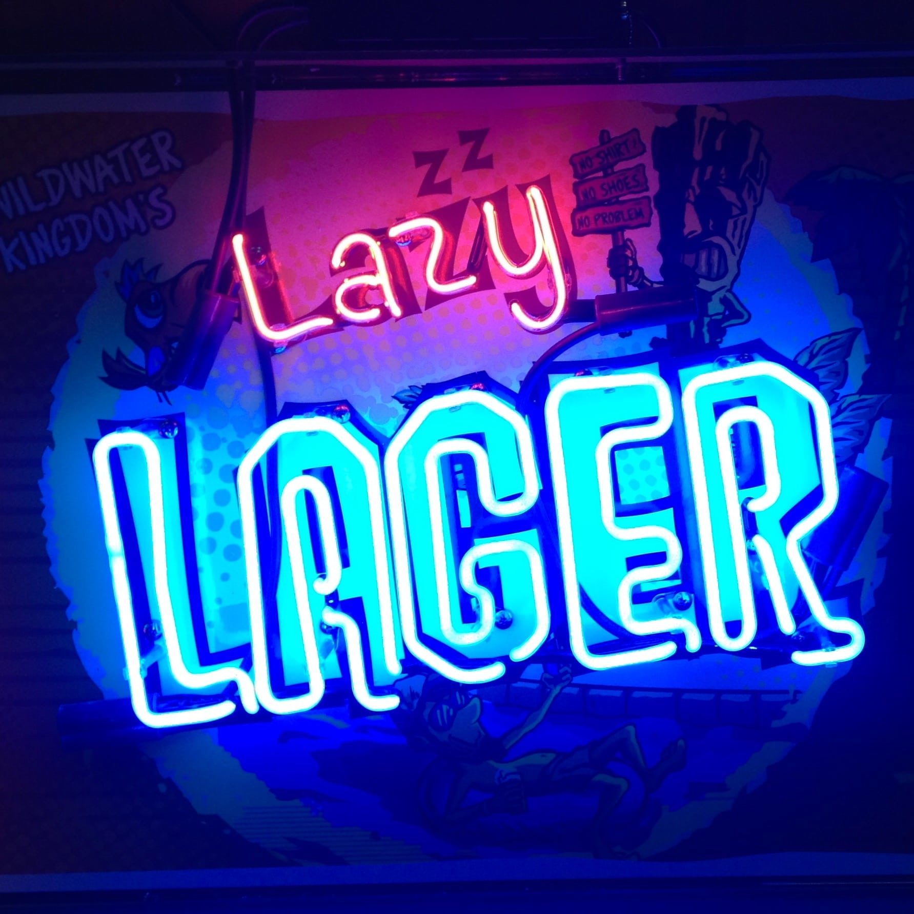 Lazy Lager nright light ;ed neon size lazy lager