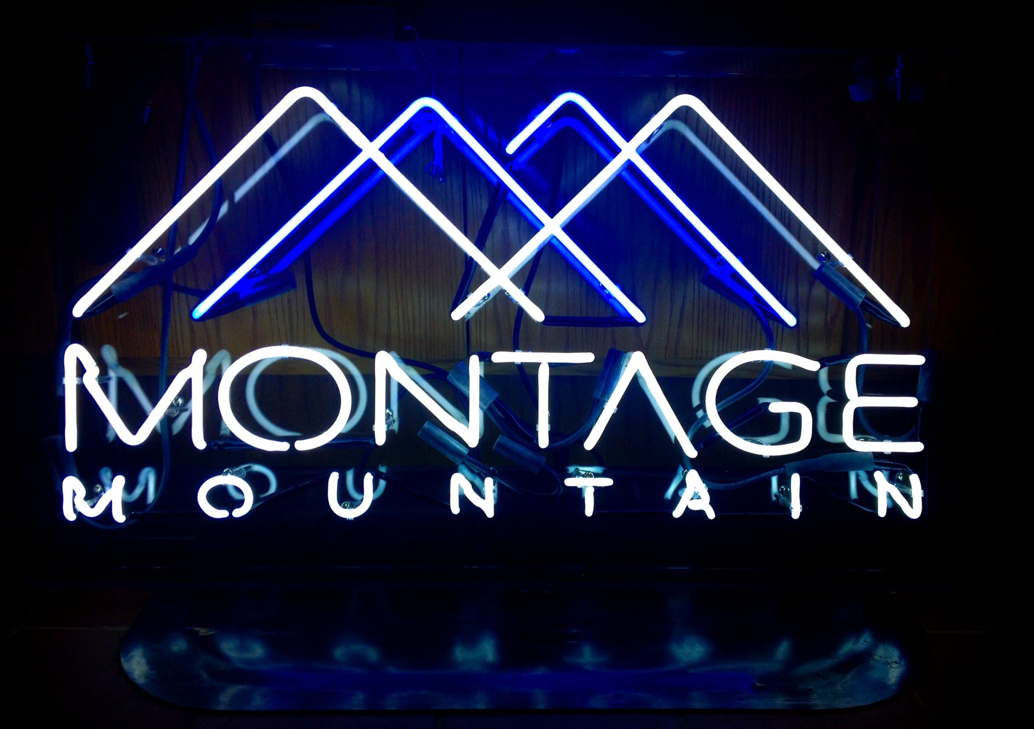 montage mountain neon sign