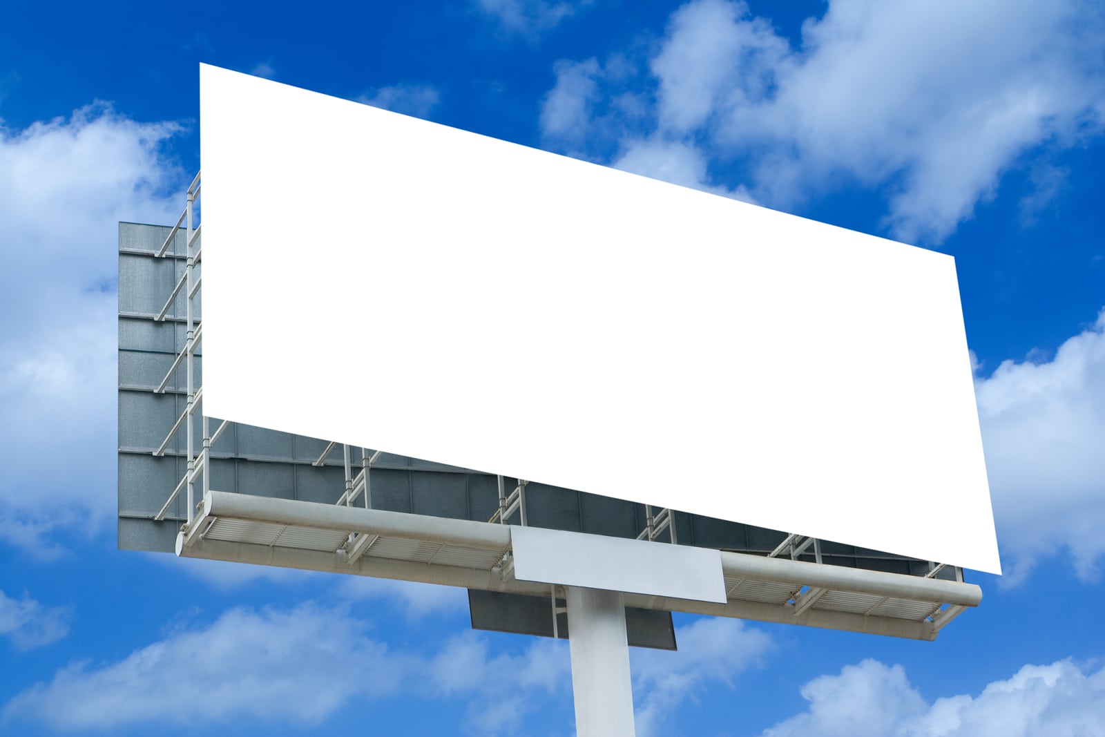 Large blank billboard