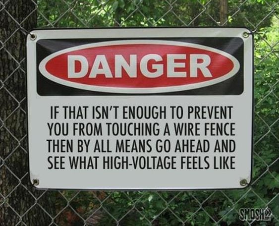 Danger sign about high voltage nearby