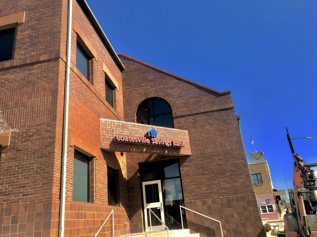 Coatesville Savings Bank building sign