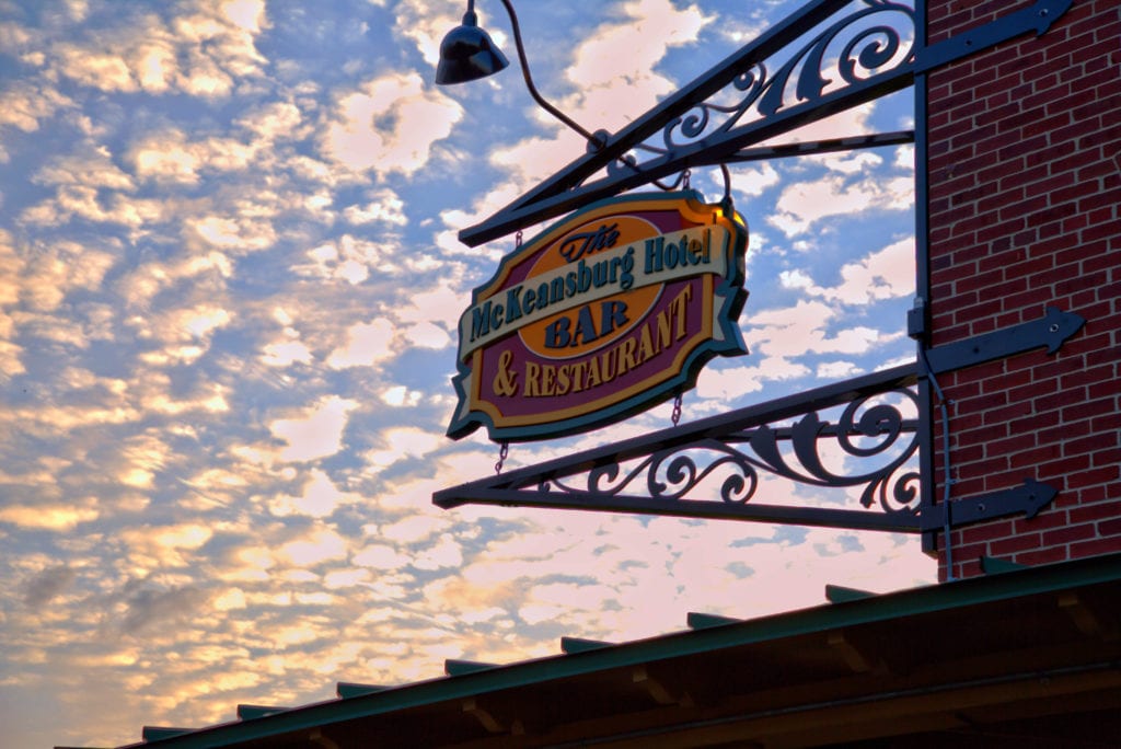 carved sign for restaurant