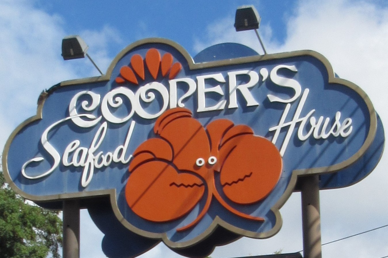 Cooper's Seafood house sign