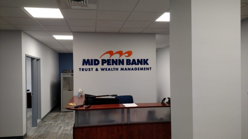 mid penn package canvas indoor sign