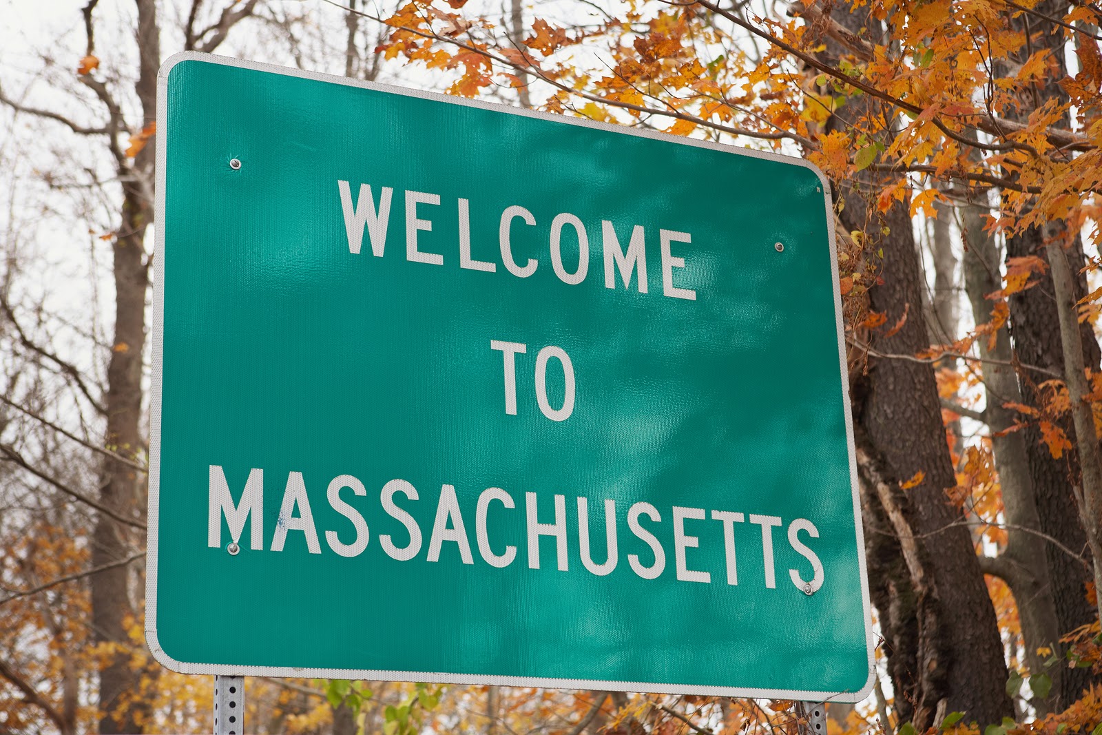 Welcome to Massachusetts Sign Welcome to Massachusetts Sign