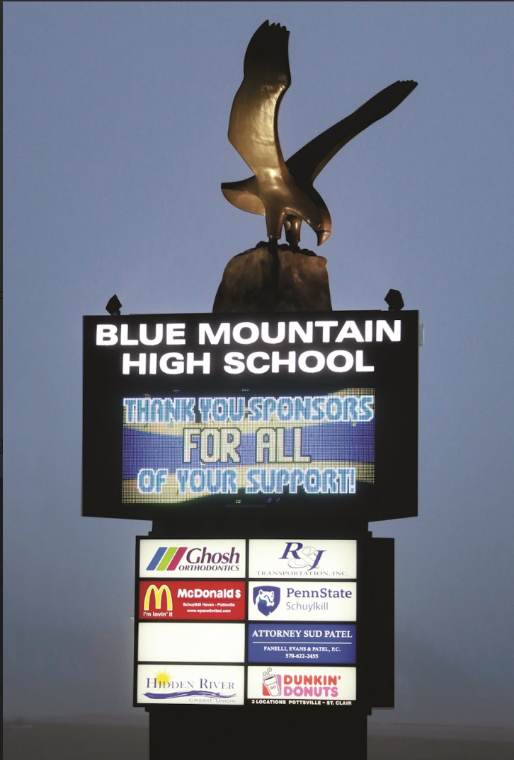 School Signage Refreshed and beautiful high school sign